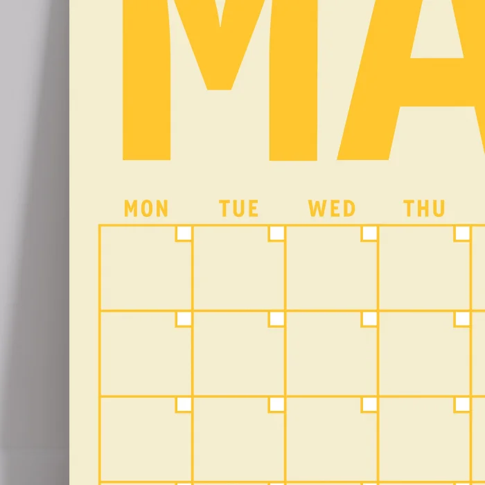 Sürekli Takvim, 12 Aylık Tarihsiz Takvim, Aylık Planlayıcı Takvim, A4, 33 x 48 cm, Undated Monthly Wall Planner, Wall Calendar