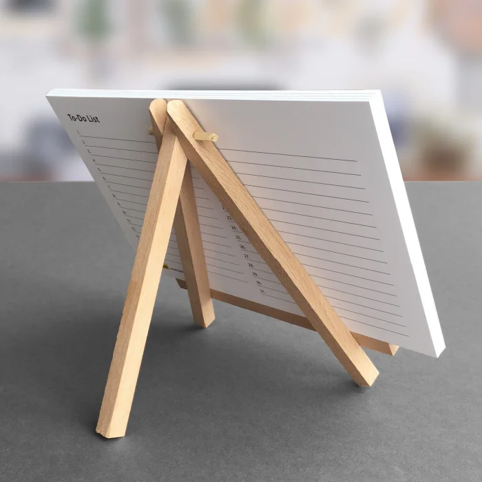 Amerikan Standardı 2025 Masa Takvimi(Pazar Günü Başlangıç),Ahşap Şövale Takvim, Aylık Planlamalı Takvim, Yapılacaklar Listesi(Arka Sayfalar)