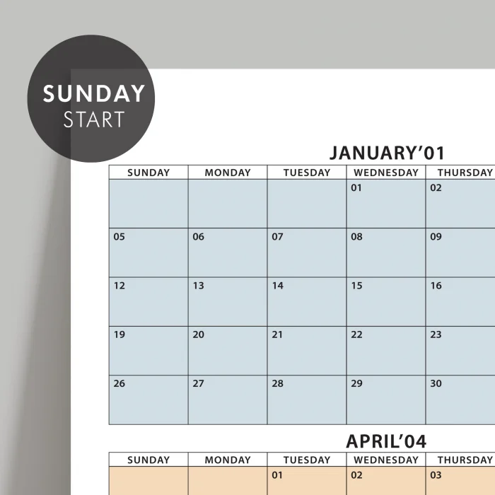 Amerikan Standardı 2025 Yıllık Planlayıcı Duvar Takvimi, Boho Renkler, 2025 Takvimi