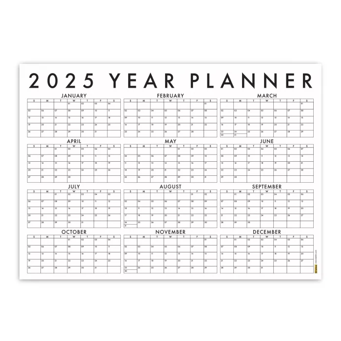 Amerikan Standardı 2026 Yıllık Planlayıcı Duvar Takvimi