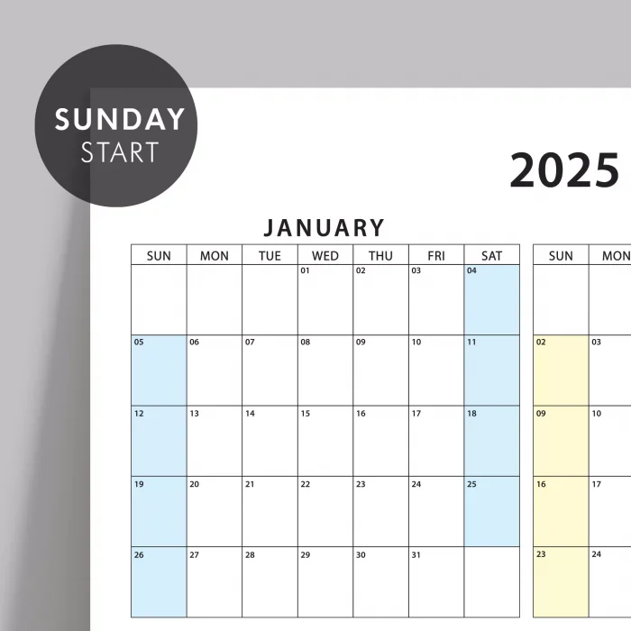 Amerikan Standardı 2026 Yıllık Planlayıcı Duvar Takvimi, United States Calendar