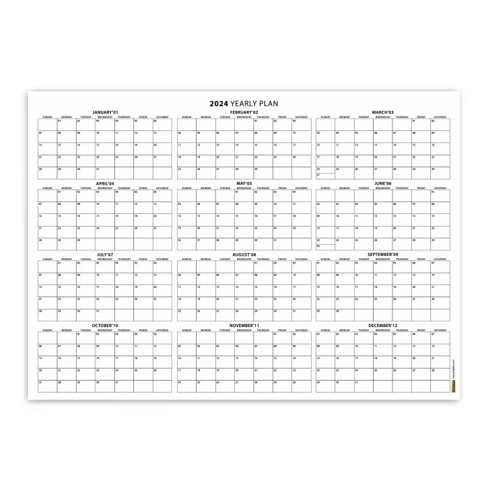 Amerikan Standardı 2026 Yıllık Planlayıcı Takvim, Pazar Başlangıç Takvim, Duvar Takvimi