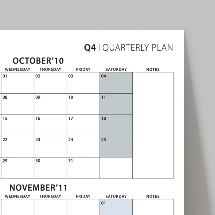 Amerikan Standardı Takvim, Üç Aylık Planlayıcı 2025 Duvar Takvimi, Ekim - Aralık 2025, 90 Günlük Planlama, Yılın Dördüncü Çeyreği Takvimi, Gri Takvim, Pazar Günü Başlangıçlı Takvim - 70x100cm