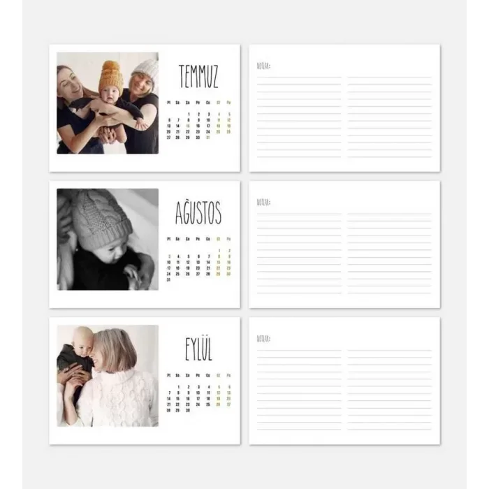 Anneler Gününe Özel Fotoğraflı 2026 Masa Takvimi