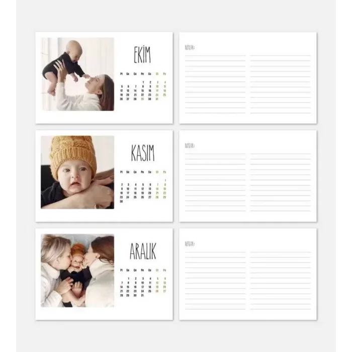 Anneler Gününe Özel Fotoğraflı 2026 Masa Takvimi