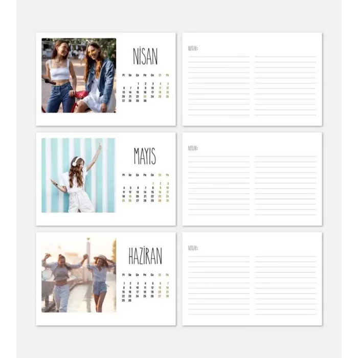 Arkadaşlar İçin Özel Fotoğraflı 2025 Masa Takvimi