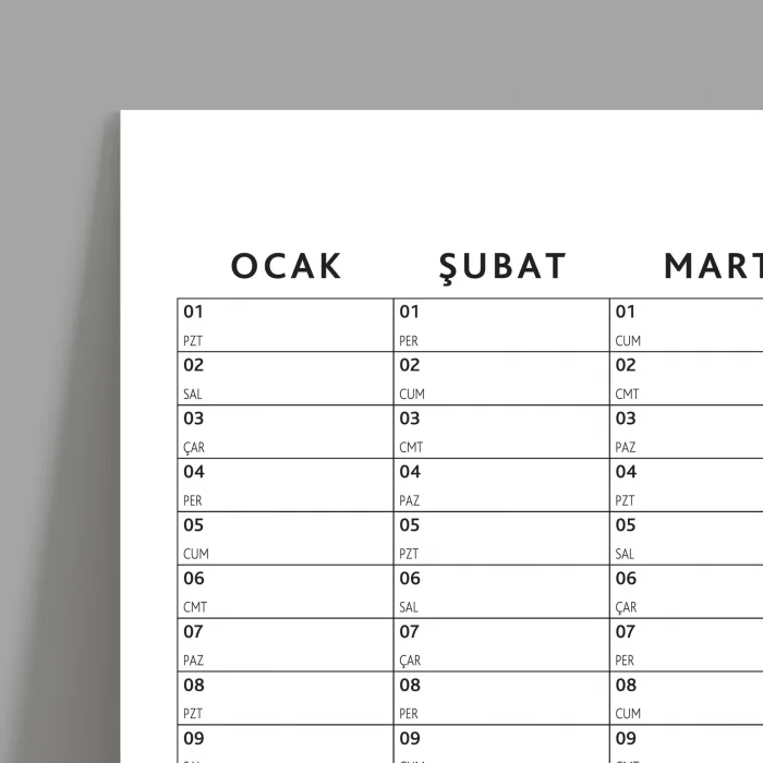 Atatürk Takvimi, Atatürk Fotoğraflı 2025 Takvimi, Türkiye Cumhuriyetinin 100. Yıl Takvimi