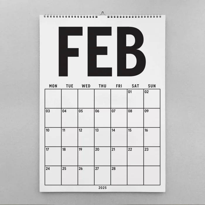 Aylık Planlayıcı 2026 Duvar Takvimi, A4 Takvim, 33X48 cm Spiralli Takvim