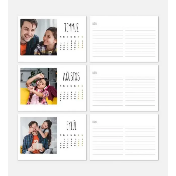 Babalar Gününe Özel Fotoğraflı 2025 Masa Takvimi