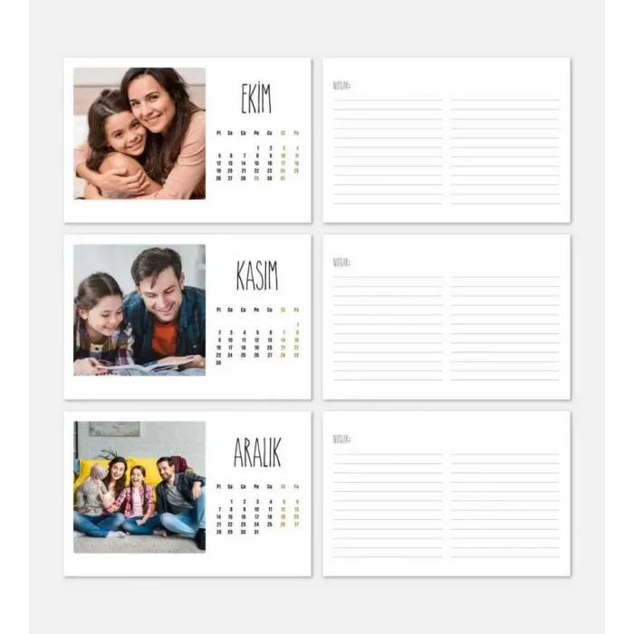 Babalar Gününe Özel Fotoğraflı 2025 Masa Takvimi