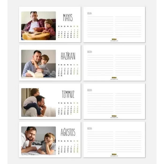 Babalara Özel Fotoğraflı 2027 Masa Takvimi