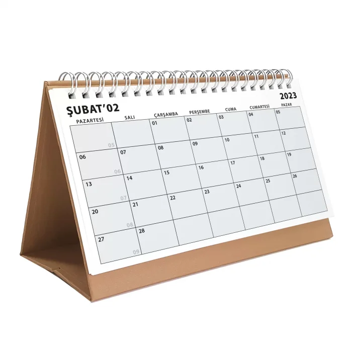 Boho Renk Aylık Planlama Masa Takvimi, 2025 Takvim, Minimalist Fonksiyonel Takvim - Kraft Ayak