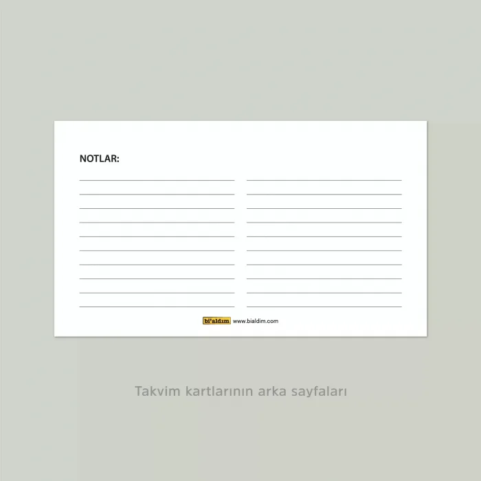 Boho Renk Aylık Planlama Masa Takvimi, 2026 Takvim, Minimalist Fonksiyonel Takvim - Siyah Renk