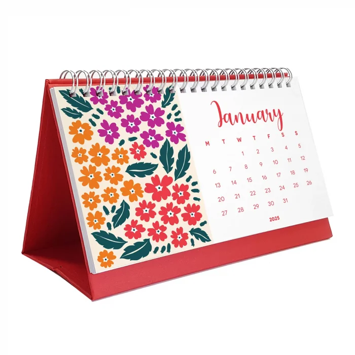 Çiçek Galerisi 2026 Masa Takvimi, Rengarenk Çiçekli Takvim, 2026 Desk Calendar, Flowers Calendar 2026, Floral Calendar
