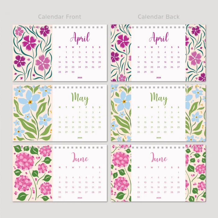 Çiçek Galerisi 2026 Masa Takvimi, Rengarenk Çiçekli Takvim, 2026 Desk Calendar, Flowers Calendar 2026, Floral Calendar