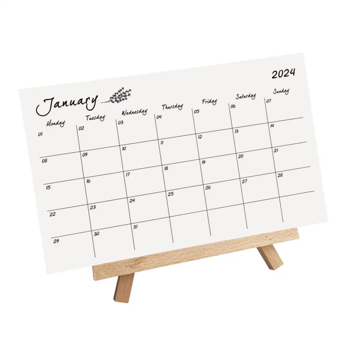 Çiçekli 2026 Masa Takvimi, Ahşap Şövale Masa Takvimi, Aylık Planlamalı Takvim, Çiçekli 2026 Takvim, Yapılacaklar Listesi(Arka Sayfalar)