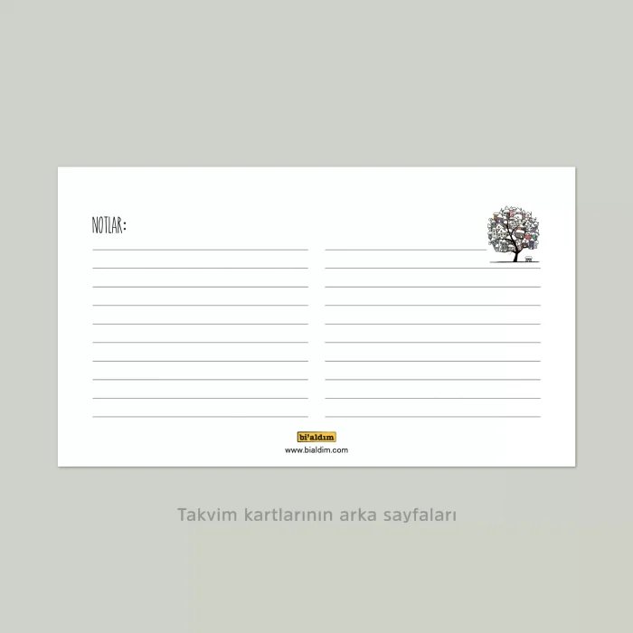 Dört Mevsim Ağaç Takvimi, 2025 Masa Takvimi, İlkbahar Yaz Sonbahar Kış Ağaç Resimli Takvim