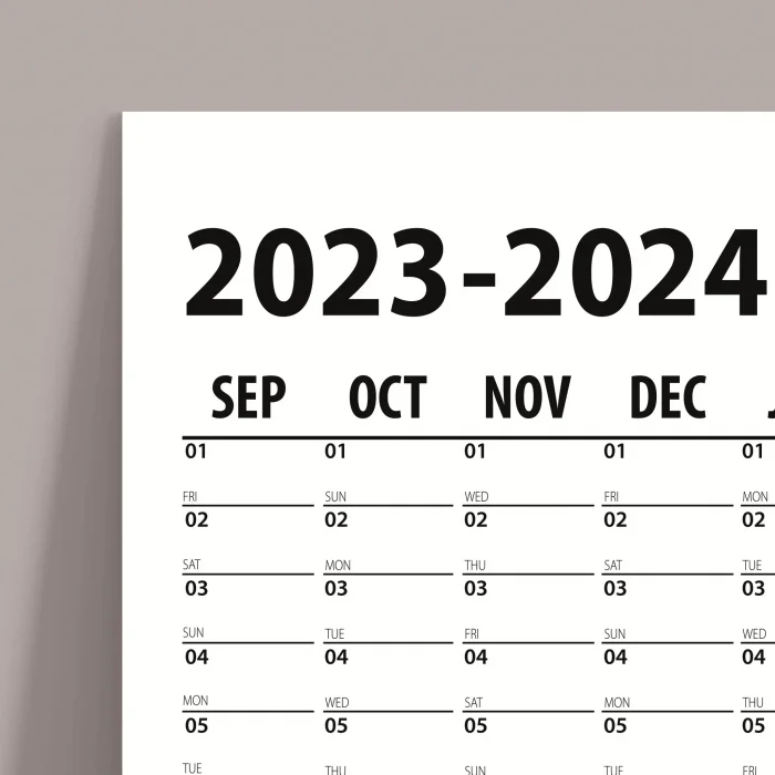 Eylül Başlangıç 2025 - 2026 Akademik Takvim, Akademik Planlayıcı Takvim, Duvar Takvimi