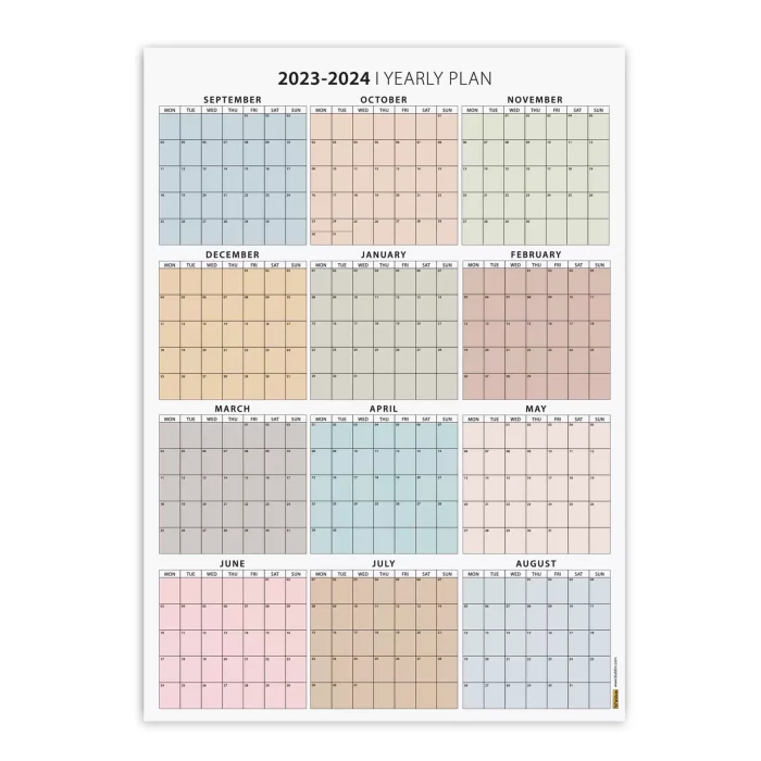 Eylül Başlangıç 2025 - 2026 Akademik Takvim, Akademik Planlayıcı Takvim, Duvar Takvimi