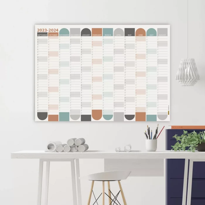 Eylül Başlangıç 2025-2026 Akademik Takvim, Boho Akademik Planlayıcı, Akademik Duvar Takvimi