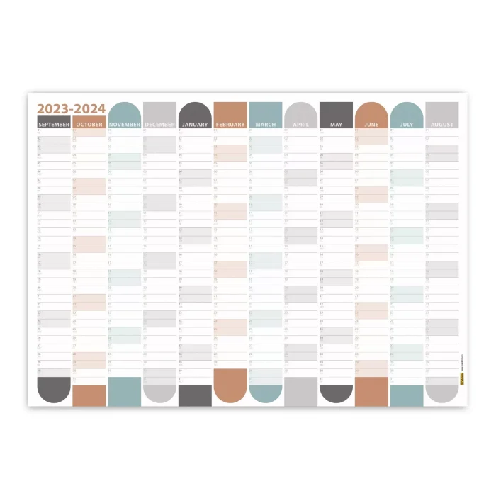 Eylül Başlangıç 2025-2026 Akademik Takvim, Boho Akademik Planlayıcı, Akademik Duvar Takvimi