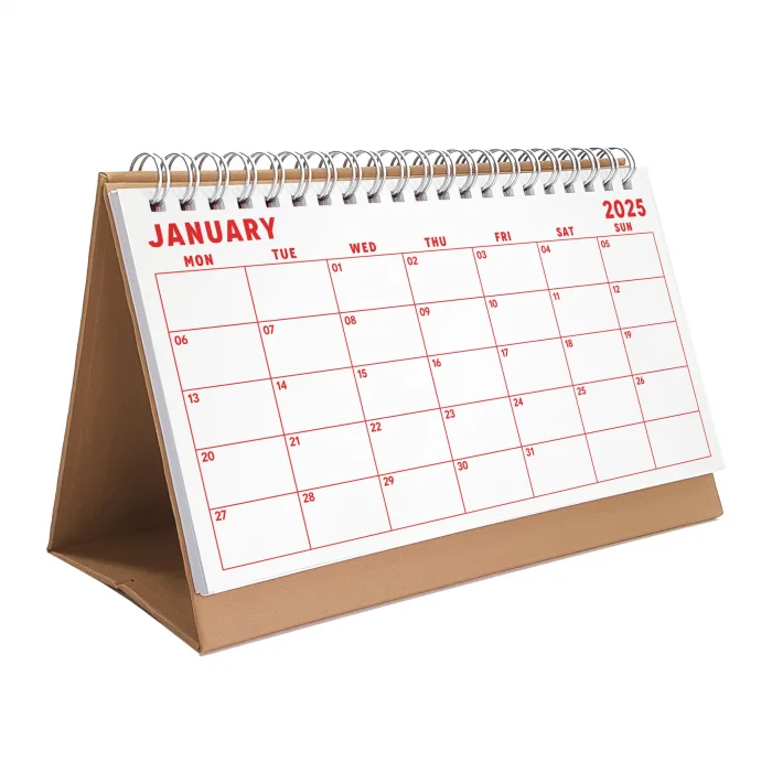 Gökkuşağı Renkler 2025 Aylık Planlayıcı Masa Takvimi, 2025 Masa Takvimi, Renkli Notluk Takvim, Rainbow 2025 Monthly Planner Desk Calendar