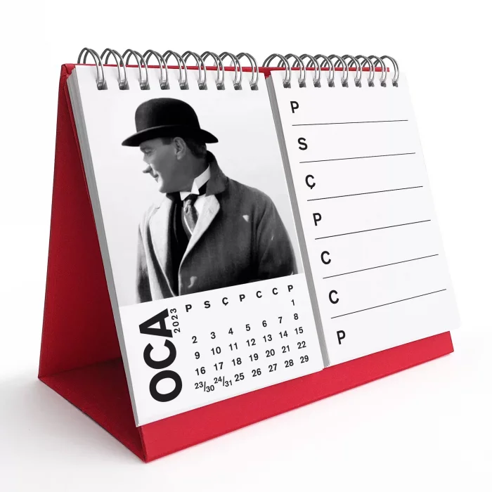 Haftalık Planlamalı Atatürk Masa Takvimi Atatürk Takvimi 2026 Takvim ve Haftalık Planlama İkisi Bir Arada