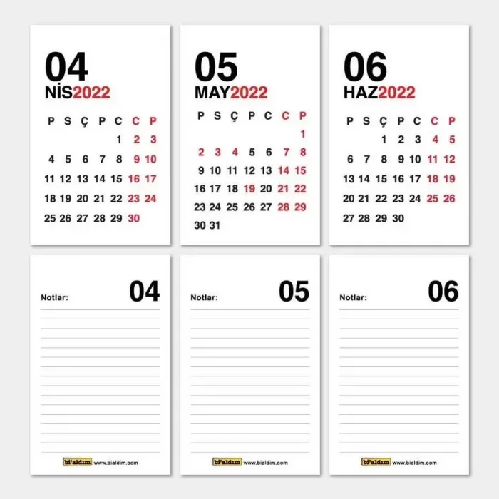 Haftalık Planlayıcı 2026 Masa Takvimi Kraft