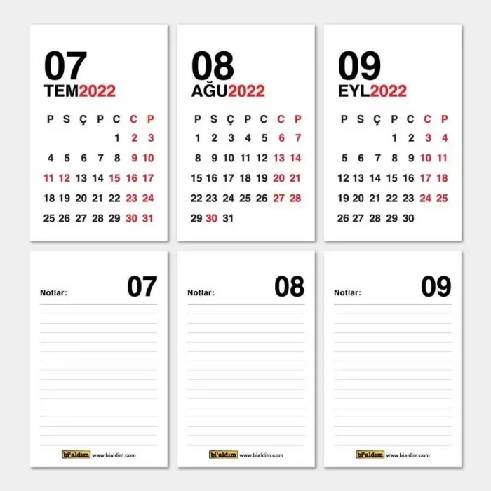 Haftalık Planlayıcı 2026 Masa Takvimi Kraft