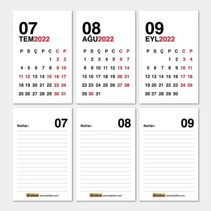 Haftalık Planlayıcı 2026 Masa Takvimi Siyah