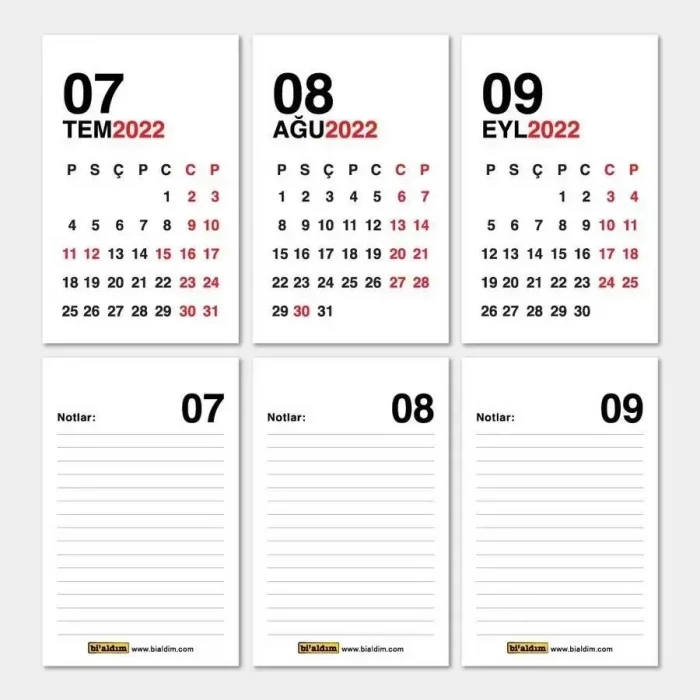 Haftalık Planlayıcı 2027 Masa Takvimi Siyah