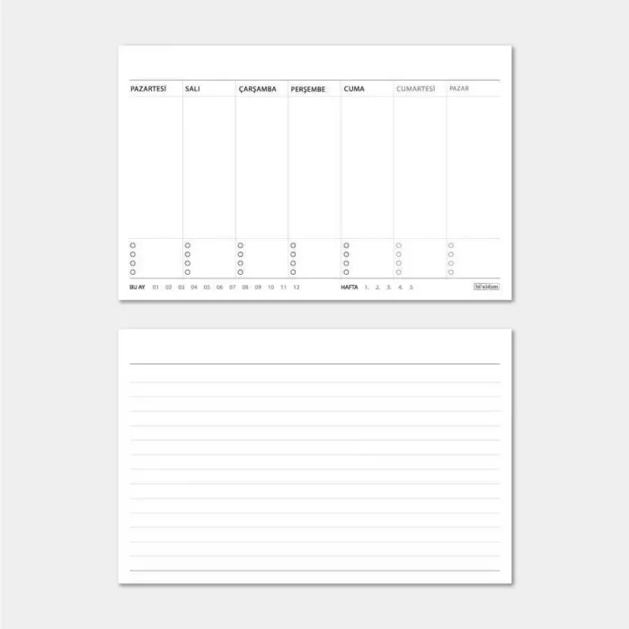 Hayvanlı Takvim Haftalık Planlayıcı 2025 Masa Takvimi Kraft