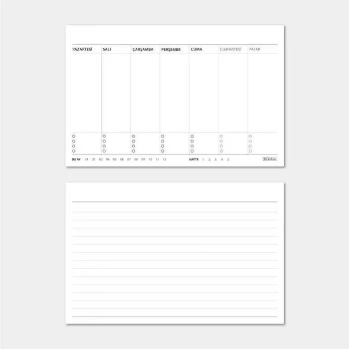 Hayvanlı Takvim Haftalık Planlayıcı 2026 Masa Takvimi Kırmızı