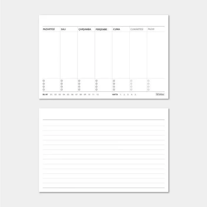 Hayvanlı Takvim Haftalık Planlayıcı 2026 Masa Takvimi Kraft