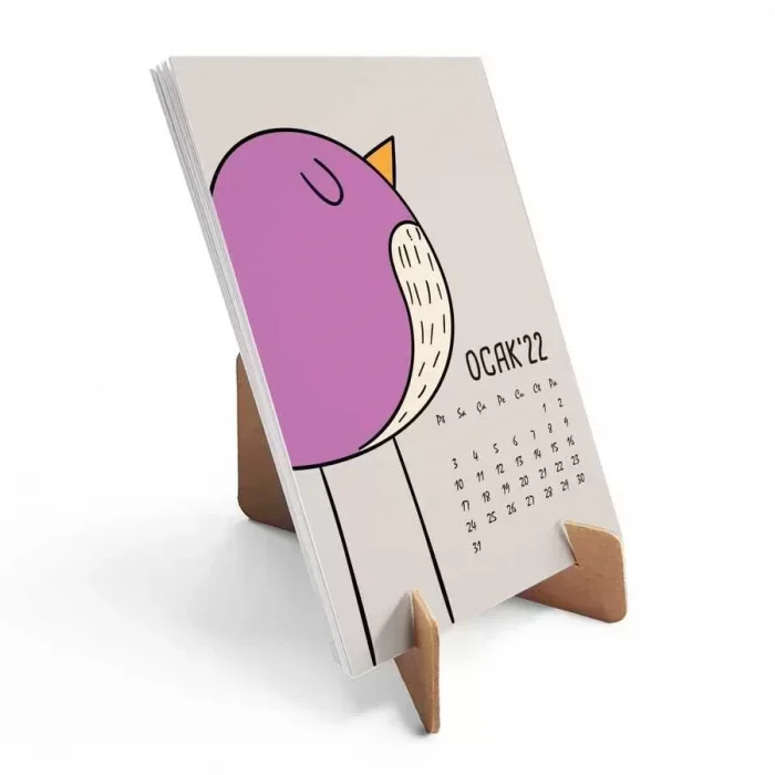 Hayvanlı Takvim Renkli Hayvanlar Alemi 2026 Masa Takvimi Kraft