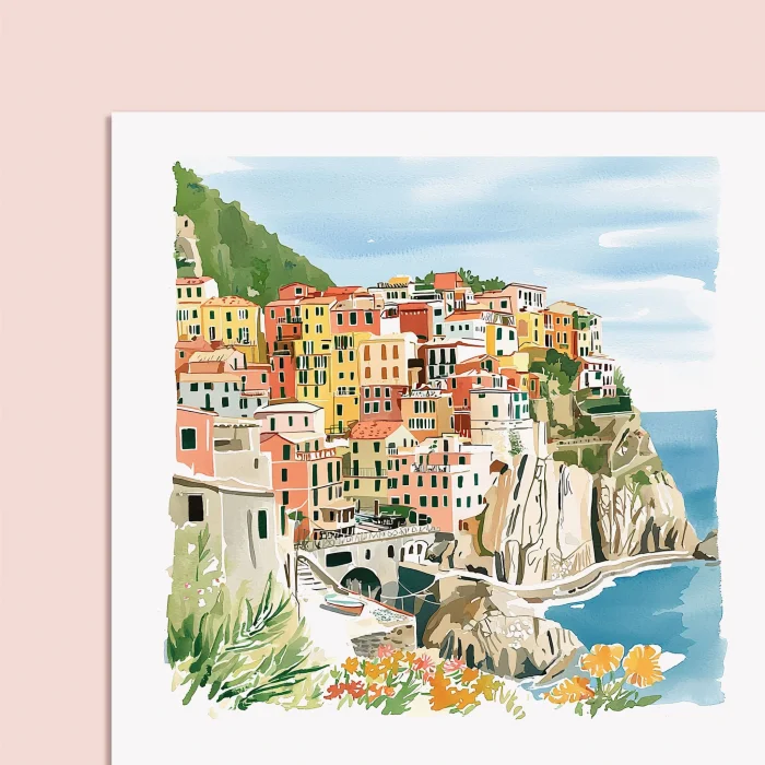 İtalya Temalı 2026 Masa Takvimi | Rustik Ahşap Standlı Masaüstü Takvim