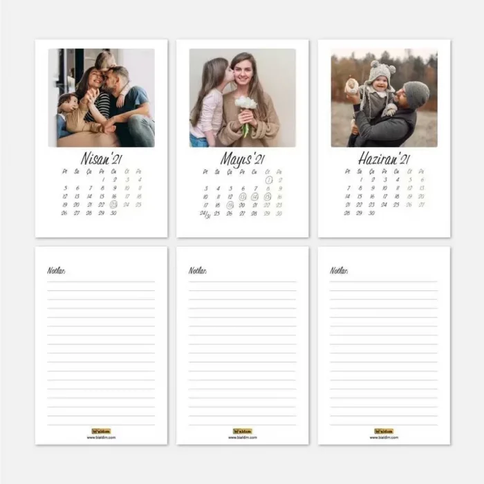 Kişiye Özel 12 Fotoğraflı 2026 Masa Takvimi