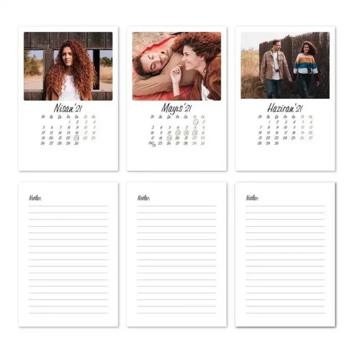 Kişiye Özel 12 Fotoğraflı 2027 Masa Takvimi