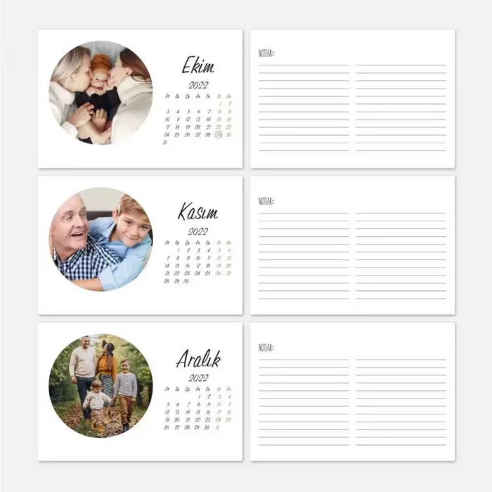 Kişiye Özel Fotoğraflı 2025 Masa Takvimi