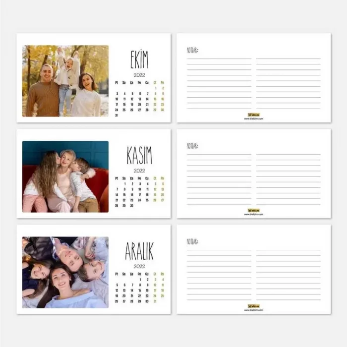 Kişiye Özel Fotoğraflı 2025 Masa Takvimi