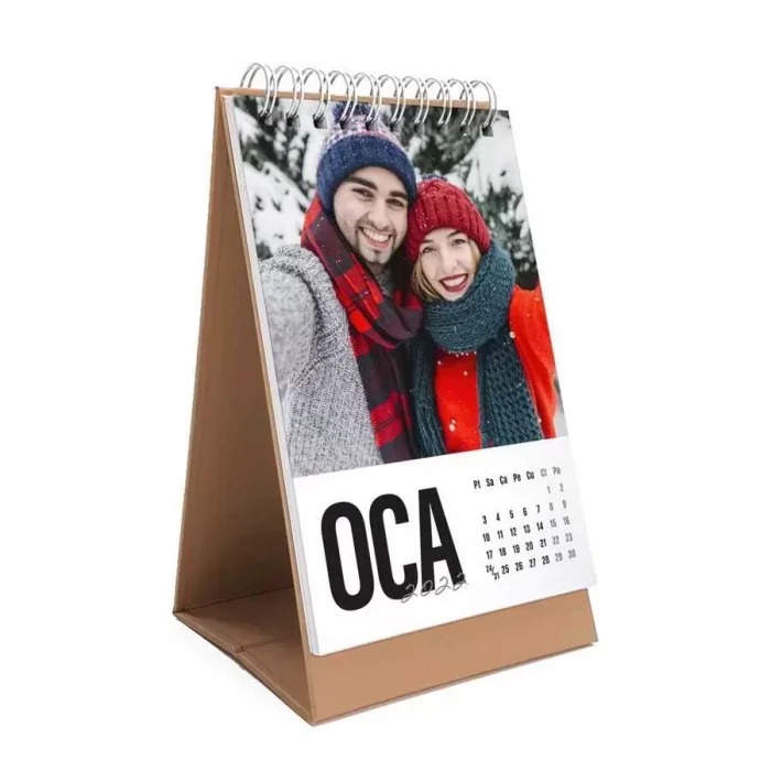 Kişiye Özel Fotoğraflı 2025 Masa Takvimi Kraft