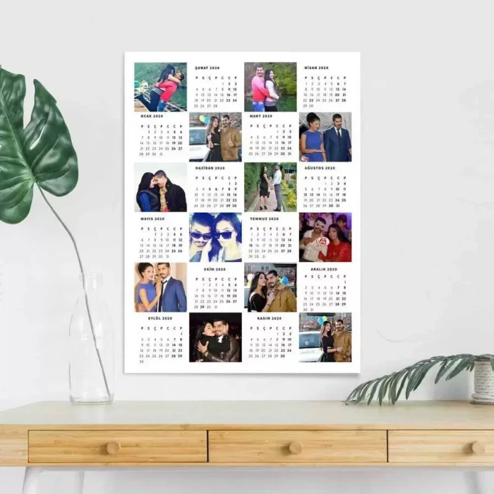 Kişiye Özel Fotoğraflı 2026 Duvar Takvimi - 35x50cm Çerçevesiz