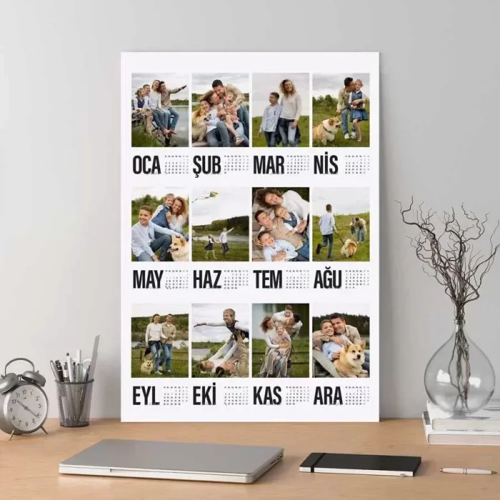 Kişiye Özel Fotoğraflı Poster 2026 Takvim, Kişiye Özel Fotoğraflı Duvar Takvimi - 50x70cm