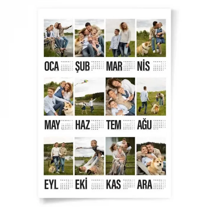 Kişiye Özel Fotoğraflı Poster 2026 Takvim, Kişiye Özel Fotoğraflı Duvar Takvimi - 50x70cm