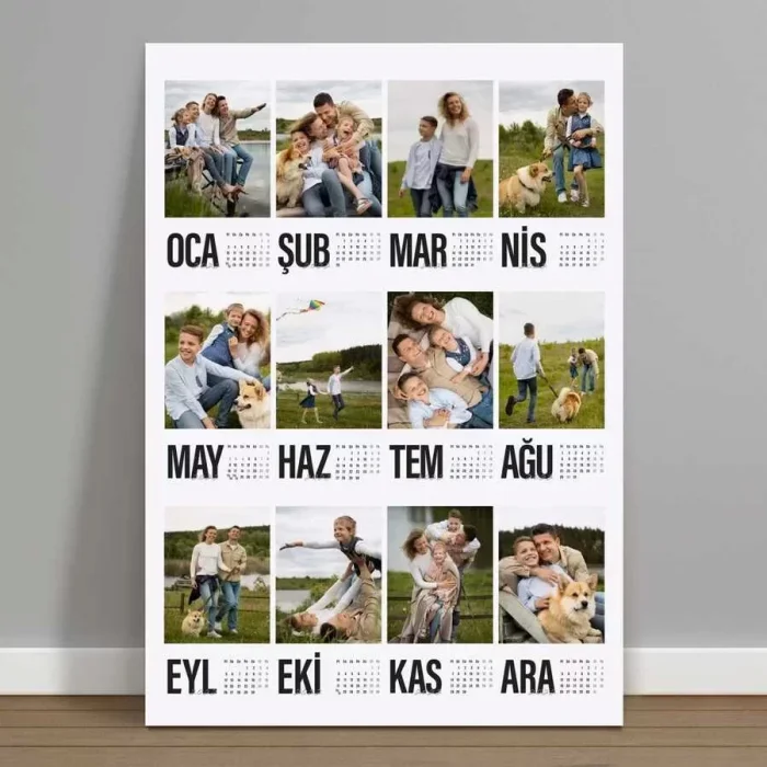 Kişiye Özel Fotoğraflı Poster 2026 Takvim, Kişiye Özel Fotoğraflı Duvar Takvimi - 50x70cm