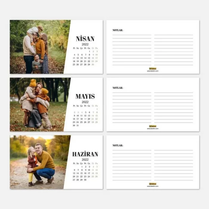 Kişiye Özel Fotoğraflı Şövale Takvim 2026 Takvim