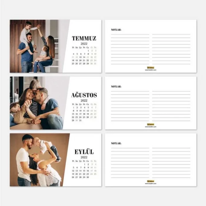 Kişiye Özel Fotoğraflı Şövale Takvim 2026 Takvim