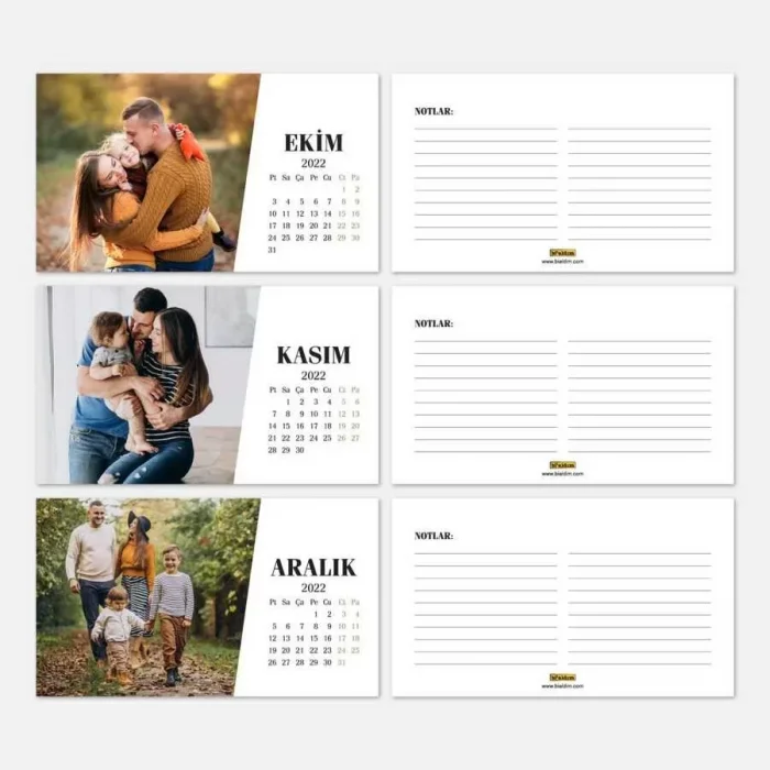Kişiye Özel Fotoğraflı Şövale Takvim 2026 Takvim