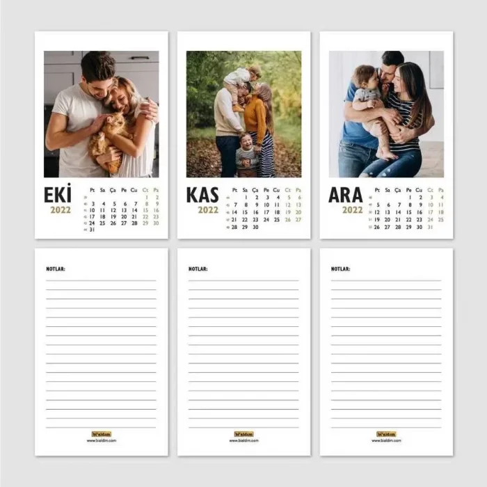 Kişiye Özel Fotoğraflı Takvim 2025 Kırmızı Masa Takvimi