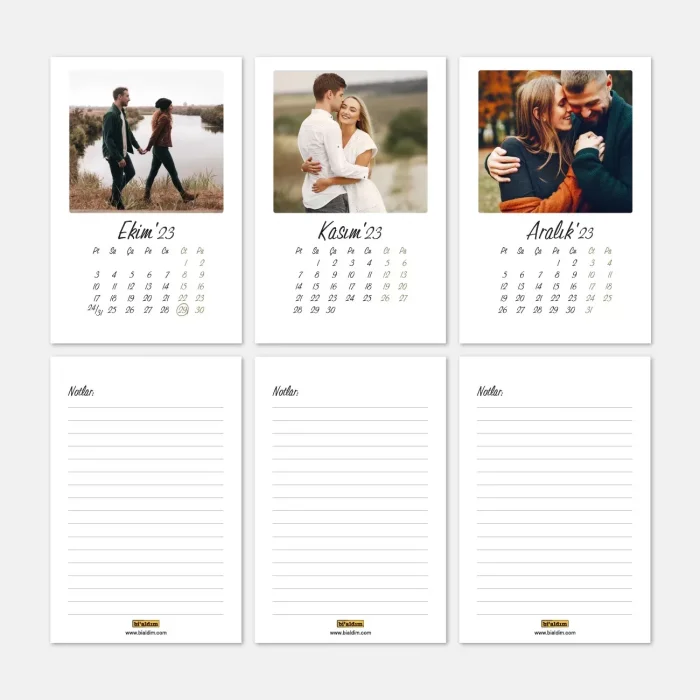 Kişiye Özel Fotoğraflı Takvim, 2025 Masa Takvimi, 2025 Takvim